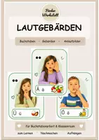 Vorschau - Fördermaterial/Inklusion - Lautgebärden: Ä Ü Ö - Umlaute - Buchstaben lernen - Anlaute - Deckblatt