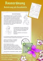 Vorschau - Arbeitsblätter - Belehrung Hausordnung - Geschichte für die Grundschule - Deckblatt