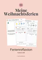 Vorschau - Mal- und Bastelvorlagen - Meine Weihnachtsferien - Ferienrückblick - Deckblatt