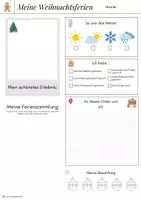 Vorschau - Mal- und Bastelvorlagen - Meine Weihnachtsferien - Ferienrückblick - Seite 1