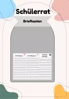 Vorschau - Arbeitsblätter - Briefkasten für den Schülerrat - Deckblatt