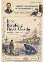 Vorschau - Stationenlernen - Jona: Berufung, Flucht, Umkehr – Religion Klasse 7-8 - Deckblatt