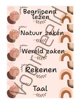 Voorbeeld - Dagritmekaarten en extra's in thema beige en regenboog - Voorblad
