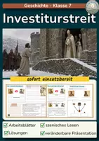 Vorschau - Stundenentwürfe - Investiturstreit: Gang nach Canossa und Wormser Konkordat - Deckblatt