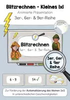 Vorschau - Fördermaterial/Inklusion - Materialpaket / Bundle: Blitzrechnen kleines Einmaleins (1x1) - animierte Präsentation (2er- bis 10er-Reihe) Blitzblick - Seite 2