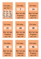 Vorschau - Stationenlernen - 1x1-Kartenspiel – Einmaleins erweitern und festigen (1–6, 8, 10, + 7) - Seite 1