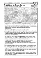 Vorschau - Arbeitsblätter - Lesen üben: Frühblüher Lesegeschichte – Lesen Malen Hören - In Omas Garten. - Seite 2