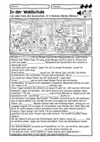 Vorschau - Arbeitsblätter - Lesen üben Frühling: Lesen Hoeren Malen - In der Waldschule Tiergeschichten - Seite 3