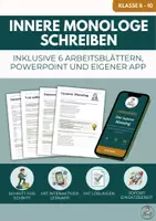 Vorschau - Arbeitsblätter - Schritt für Schritt zum inneren Monolog - Lernpaket mit App - Seite 1