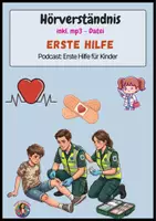 Vorschau - Arbeitsblätter - Erste Hilfe - Hörverständnis + mp3 + Aufgaben und Lösungen - Deckblatt