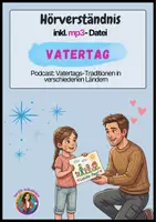 Vorschau - Arbeitsblätter - Materialpaket / Bundle - Vatertag (Leseverständnis+ Hörverständnis+mp3-Datei) - Seite 1