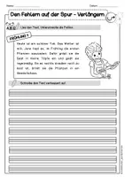 Vorschau - Arbeitsblätter - FRESCH Verlängern – Frühling | Den Fehlern auf der Spur | Fehlertexte zur Rechtschreibung (Klasse 2–4) | differenziert & mit Lösungen - Seite 3