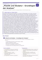 Vorschau - Unterrichtsreihen - Plastik und Skulptur Unterrichtsmaterial – Grundlagen der Analyse für Kunst Sek I & II - Seite 1