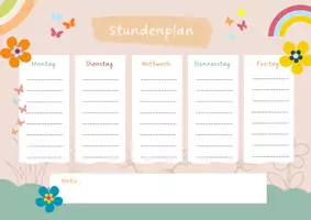 Vorschau - Mal- und Bastelvorlagen - Stunden- und Wochenpläne - Seite 1