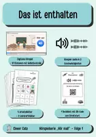 Vorschau - Arbeitsblätter - Hörverstehen DaZ A1 – Hörspiel „Im Klassenzimmer" interaktiv + Arbeitsblätter | Schulsachen, Audio, QR-Code - Seite 1