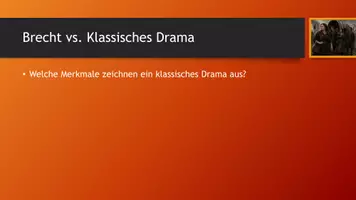 Vorschau - Stundenentwürfe - Das epische Theater / Brecht / Mutter Courage und ihre Kinder - Seite 1