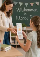 Vorschau - Mal- und Bastelvorlagen - Willkommensgeschenke Klasse 5 | 4er Set Begrüßungsgeschenke 5. Klasse Schuljahresstart | Schulstart weiterführende Schule - Seite 2
