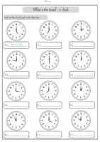 Vorschau - Arbeitsblätter - Telling The Time: Arbeitsblätter (inkl. Lösungen) (Uhrzeit Englisch) - Seite 3