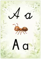 Vorschau - Präsentationen/Tafelbilder - Schreibschrift & Druckschrift – Buchstabenplakate A–Z + Umlaute - Seite 1