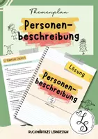 Vorschau - Unterrichtsreihen - Personenbeschreibung – rückwärtiges Lerndesign - Deckblatt