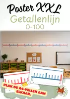 Voorbeeld - XXL Getallenlijn tot 100 | Klassenposter Rekenen | Groep 3 & 4 - Voorblad