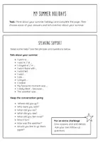 Vorschau - Arbeitsblätter - Summer Holidays – Speaking Activity zum Schuljahresstart | Englisch Klasse 6-7 | Sommerferien - Seite 2