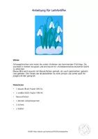 Vorschau - Mal- und Bastelvorlagen - Kunst Frühling, Schneeglöckchen malen und falten - Seite 3