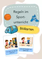 Vorschau - Bildkarten - Sportregeln - Bildkarten zu den Regeln im Sportunterricht Klasse 1-4 - Deckblatt