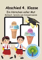 Vorschau - Arbeitsblätter - 🍦Abschied 4. Klasse | 44 Mutmachsprüche für den Übergang in die 5. Klasse 🎓 | Abschiedsgeschenk Grundschule | Abschiedsgeschenk von der Lehrkraft | - Deckblatt