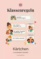 Vorschau - Mal- und Bastelvorlagen - Klassenregeln Grundschule | 20 Regelkarten | Klassenzimmer - Deckblatt