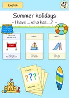 Vorschau - Spiele - Summer holidays (Sommerferien) - I have - Who has? Englisch - Deckblatt