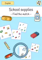 Vorschau - Spiele - School supplies (Schulmaterialien) - Deckblatt