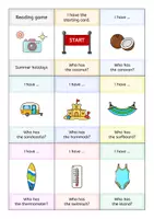 Vorschau - Spiele - Summer holidays (Sommerferien) - I have - Who has? Englisch - Seite 1