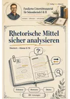 Vorschau - Arbeitsblätter - Rhetorische Mittel sicher analysieren – Deutsch Klasse 9-10 - Deckblatt