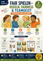 Vorschau - Unterrichtsreihen - Fair spielen – Regeln, Fairness & Teamgeist | Gewinnen und Verlieren | Ethik Klasse 3/4 - Deckblatt
