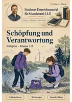 Vorschau - Arbeitsblätter - Schöpfung und Verantwortung – Stationenlernen Religion Klasse 7-8 - Deckblatt