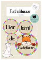 Vorschau - Bildkarten - Fuchsklasse-Türschild1 - Deckblatt