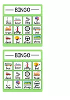 Voorbeeld - Bingo voor kleuters (Verkeersthema) - Pagina 1
