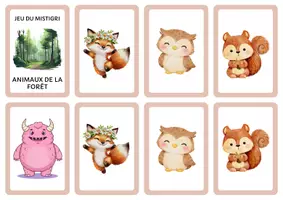 Aperçu - Jeux - Jeu du mistigri - Des animaux de la forêt - Page de couverture