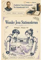 Vorschau - Arbeitsblätter - Wunder Jesu: Stationenlernen Religion Klasse 7-8 - Deckblatt