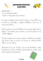 anteprima - Materiale di supporto/inclusione - Questionario conoscitivo CLASSE PRIMA - Pagina di copertina