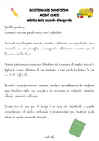 anteprima - Materiale di supporto/inclusione - Questionario conoscitivo NUOVE CLASSI (dalla seconda alla quinta) - Pagina di copertina