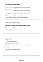 anteprima - Materiale di supporto/inclusione - Questionario conoscitivo NUOVE CLASSI (dalla seconda alla quinta) - Pagina 1