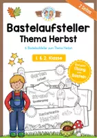 Vorschau - Arbeitsblätter - 6 Bastelaufsteller zum Herbst - Deckblatt