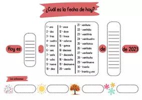 Aperçu - Fiches - Fiche leçon – Les mois, les jours, les saisons et la date en espagnol - Page 1