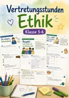 Vorschau - Stundenentwürfe - Vertretungsstunden Ethik Klasse 5-6 | 10 Arbeitsblätter - Deckblatt