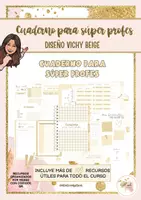 Vista previa - Para docentes: organización, planificación y formación - Cuaderno docente vichy beige - Curso 26/27 - Portada