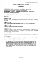 Vorschau - Test - Klausur: Mutation, Genetik, Proteinbiosynthese - Deckblatt