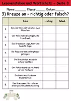 Vorschau - Arbeitsblätter - Hochzeit : Leseverstehen und Wortschatz - DaZ/DaF • Deutsch • Sachunterricht - Seite 3