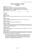 Vorschau - Arbeitsblätter - Materialpaket: Klausuren zur Genetik in der Sek II - Seite 1
